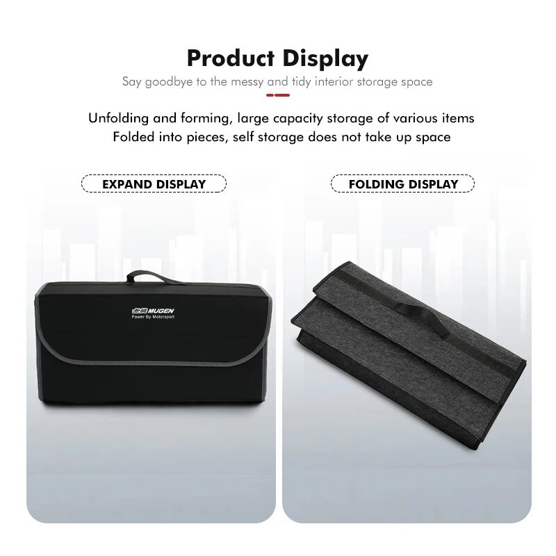 Autó csomagtartó rendszerező doboz nagy kapacitású tárolótáska tartozékok Honda Mugen Power Accord Civic vezel Crv City Jazz Hrv