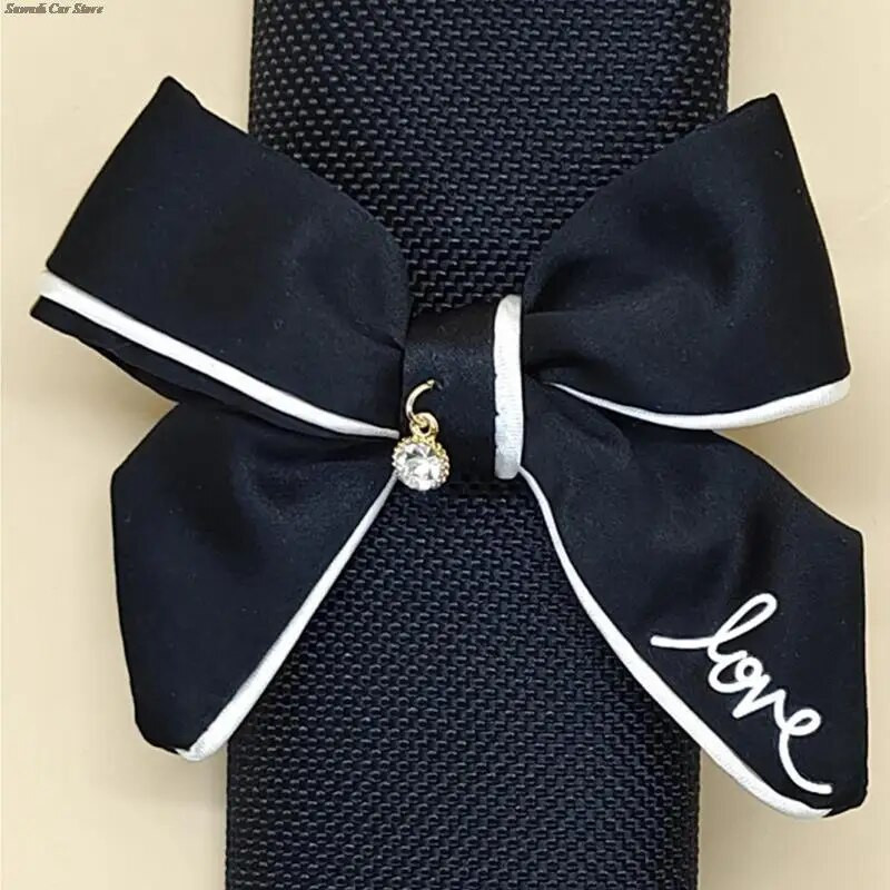 Univerzalna navlaka za sigurnosni pojas za automobil Sweet Bow Crna navlaka za sigurnosni pojas Navlake za naramenice Zaštitna podloga Auto pribor