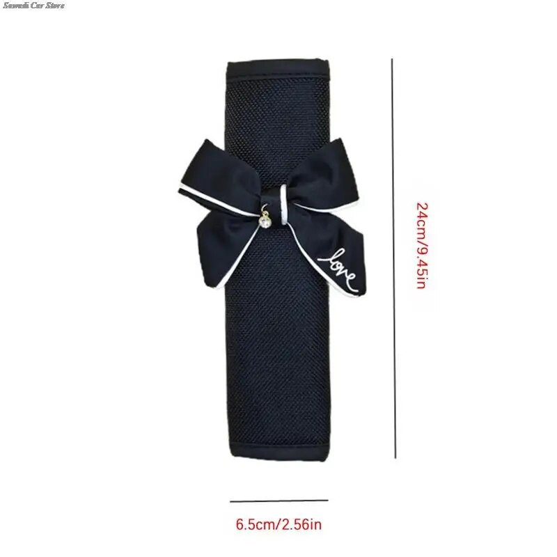 Univerzalna navlaka za sigurnosni pojas za automobil Sweet Bow Crna navlaka za sigurnosni pojas Navlake za naramenice Zaštitna podloga Auto pribor