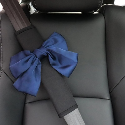 1gab Big Bowknot Universāls Automašīnas Drošības Drošības Jostu Pārvalks Elpojošs Ledus Zīda Plecu spilventiņu Veidošana Drošības Jostas Aizsargauto Autopiederums