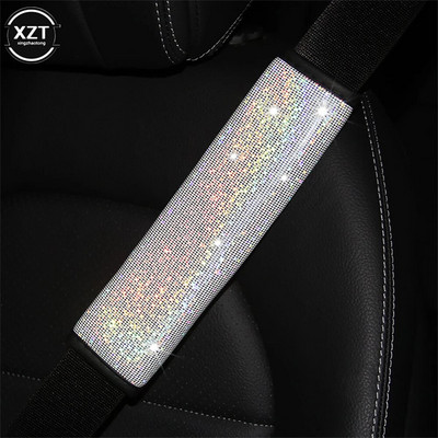 Drošības jostu pārsegi Auto plecu polsteris Drošības jostas auto aksesuāri pieaugušajiem jauniešiem bērniem salons rozā princese priekšgala dekors