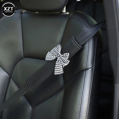 Drošības jostu pārsegi Auto plecu polsteris Drošības jostas auto aksesuāri pieaugušajiem jauniešiem bērniem salons rozā princese priekšgala dekors