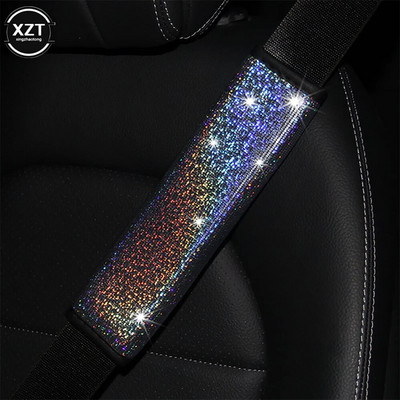 Drošības jostu pārsegi Auto plecu polsteris Drošības jostas auto aksesuāri pieaugušajiem jauniešiem bērniem salons rozā princese priekšgala dekors