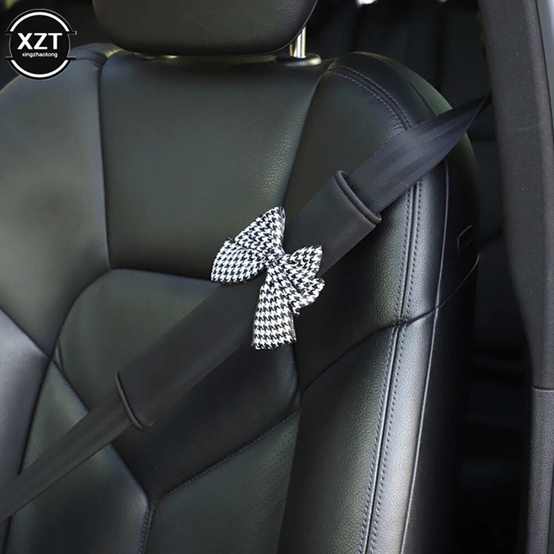 Drošības jostu pārsegi Auto plecu polsteris Drošības jostas auto aksesuāri pieaugušajiem jauniešiem bērniem salons rozā princese priekšgala dekors