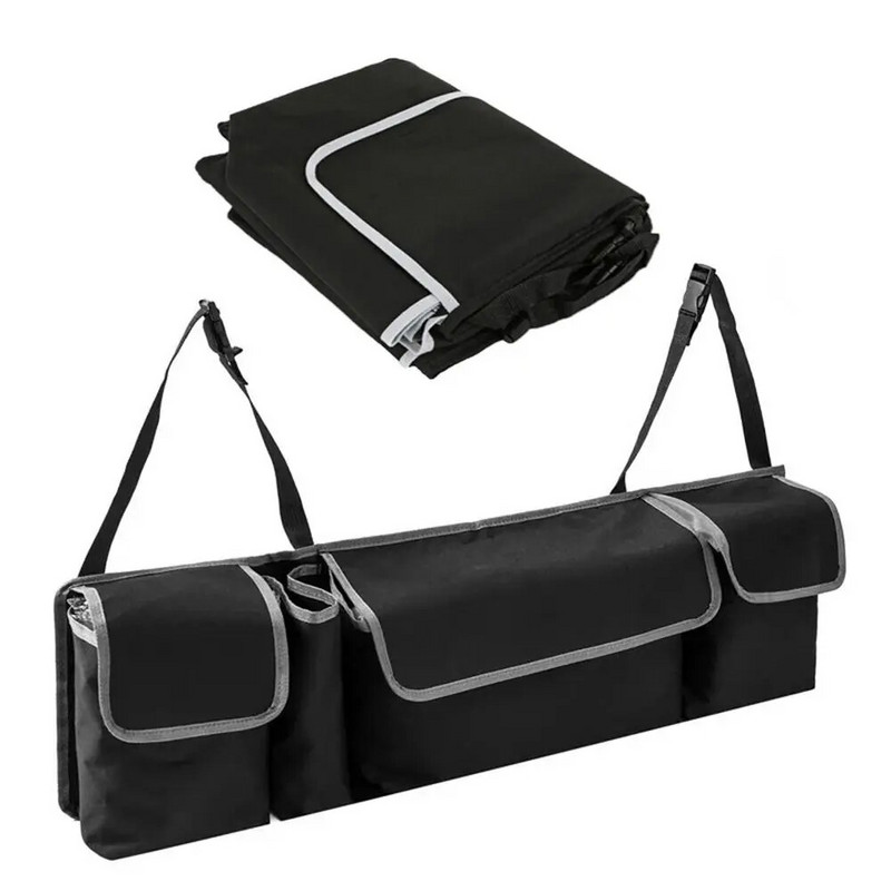 Διοργανωτής μπαγκαζιέρας αυτοκινήτου μεγάλης χωρητικότητας Τσέπη πλάτη καθίσματος αυτοκινήτου Universal Ανθεκτικά ρυθμιζόμενα λουριά Κρεμαστή τσάντα αποθήκευσης