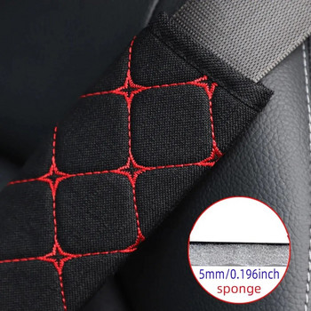 Ένα λινό κεντημένο αναπνεύσιμο ύφασμα ζώνη ασφαλείας αυτοκινήτου Κάλυμμα ιμάντα ώμου Ασφαλιστικό κάλυμμα λουριών Αξεσουάρ αυτοκινήτου