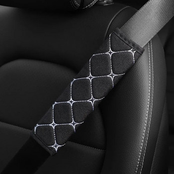 Ένα λινό κεντημένο αναπνεύσιμο ύφασμα ζώνη ασφαλείας αυτοκινήτου Κάλυμμα ιμάντα ώμου Ασφαλιστικό κάλυμμα λουριών Αξεσουάρ αυτοκινήτου