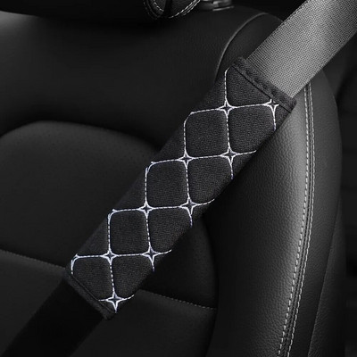 Linasest tikitud hingavast riidest auto turvavöö õlarihma kate Kindlustusrihma kate Autotarvikud