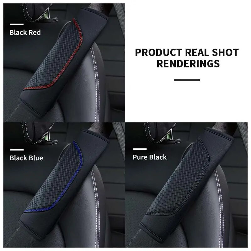 Automašīnas drošības jostas aizsargapvalks Ādas plecu spilvena pārvalks Universāls drošības jostas aizsargpārklājs Salona apdares aksesuāri