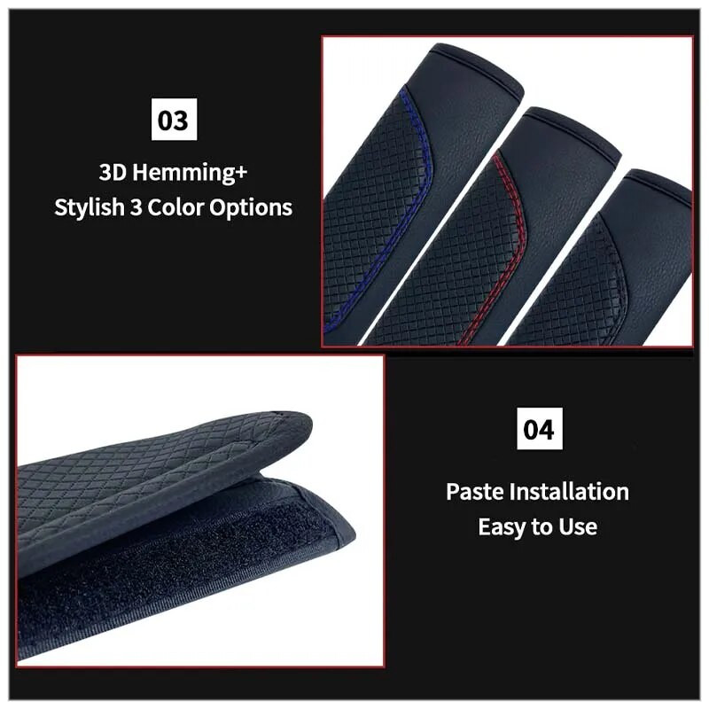 Automašīnas drošības jostas aizsargapvalks Ādas plecu spilvena pārvalks Universāls drošības jostas aizsargpārklājs Salona apdares aksesuāri