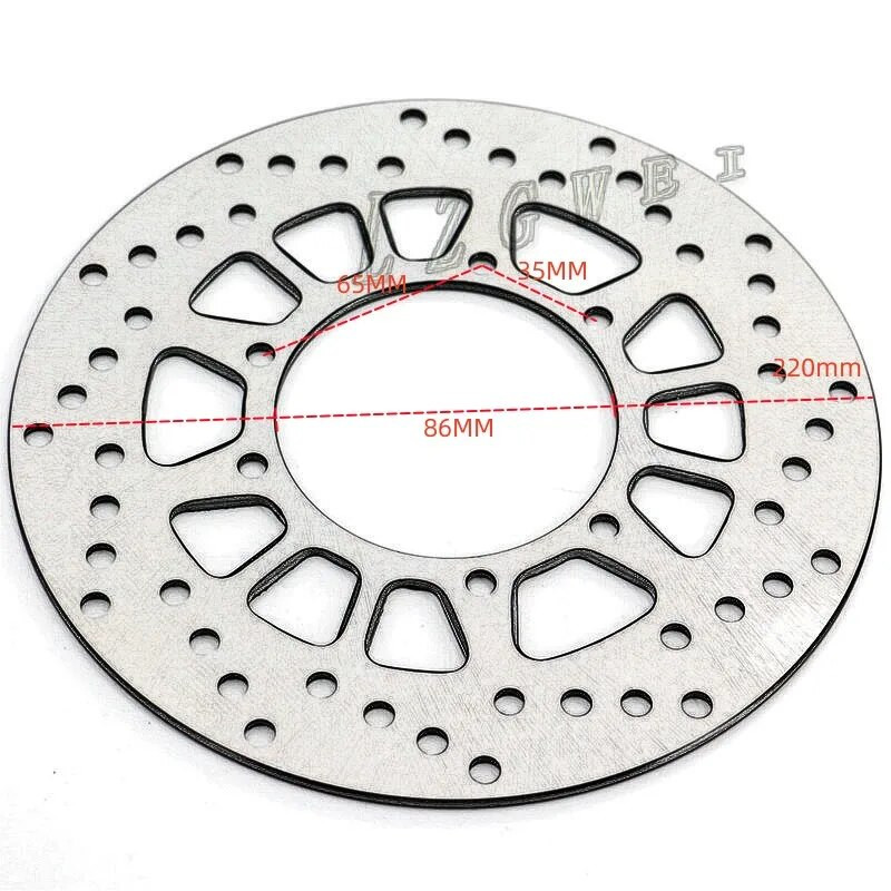 Priekšējais bremžu diska rotors priekš Yamaha XTZ125 2004-2010 TW125 1999-2004 YZ125 YZ250 S/T DT125 LC 1986 1987 DT200 2LR 1987