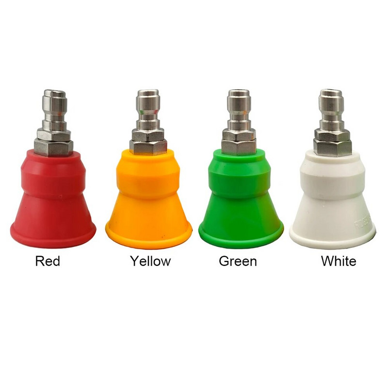 Kõrgsurve veepüstoli otsik Pritsmekindel ümbrisotsik Kummist pesumasin pihusti roostevabast terasest pesupüstoli adapter 1/4 kiirpistik