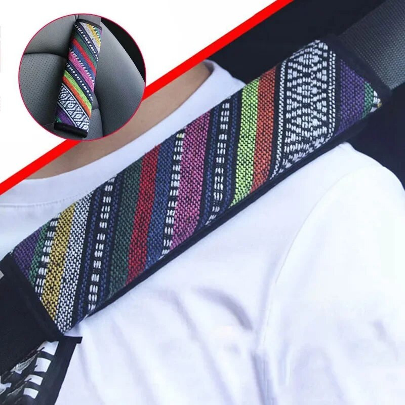 Automašīnas drošības jostas plecu aizsargs aizsargpārklājs Etniskais stils Vīrieši Sievietēm Apdrošināšana Drošības jostas Polsterējums Auto salona aksesuāri