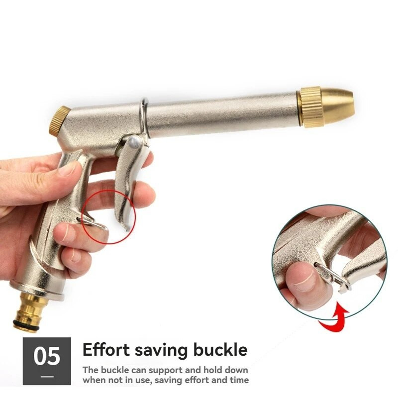 Pārrobežu augstspiediena automazgātavas ūdens pistole, daudzfunkcionāla mājsaimniecības pagalma mazgāšanas vara pistoles galva