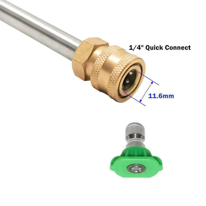 5 gab. Augstspiediena mazgātāja smidzinātāja uzgalis ar 1/4" ātrā savienojuma spraudņa vītni 0 15 25 40° ūdens strūkla ar turētāju