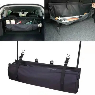 Car Trunk Organizer Backseat Hanging Large Storage with Adjustable Straps Foldable Car Cargo Bag Pocket for SUV, Truck, MPV