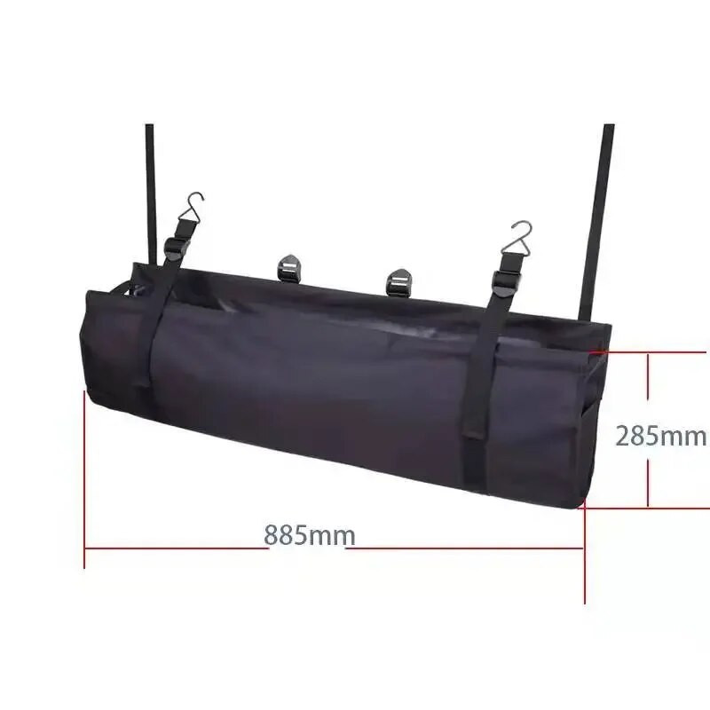 Οργάνωση πορτμπαγκάζ αυτοκινήτου Πίσω κάθισμα Κρεμαστό μεγάλο αποθηκευτικό χώρο με ρυθμιζόμενους ιμάντες Αναδιπλούμενη τσέπη τσάντα φορτίου αυτοκινήτου για SUV, φορτηγό, MPV