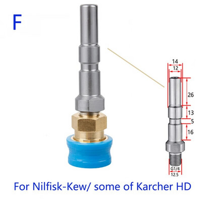 Nagynyomású mosó apa adapter 1/4" gyorskioldó csatlakozó fúvóka Karcher Nilfisk Black Decker Bosch Parkside tisztítógéphez
