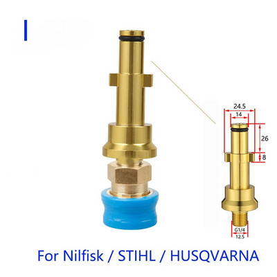 Nagynyomású mosó apa adapter 1/4" gyorskioldó csatlakozó fúvóka Karcher Nilfisk Black Decker Bosch Parkside tisztítógéphez