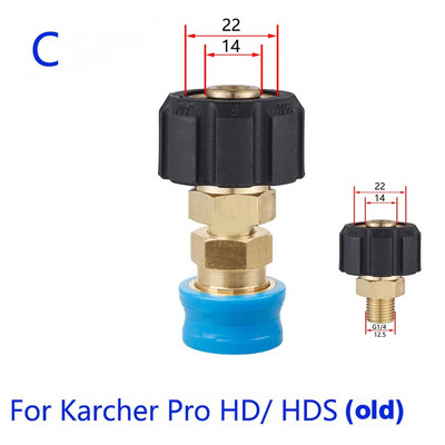Nagynyomású mosó apa adapter 1/4" gyorskioldó csatlakozó fúvóka Karcher Nilfisk Black Decker Bosch Parkside tisztítógéphez