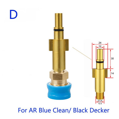 Nagynyomású mosó apa adapter 1/4" gyorskioldó csatlakozó fúvóka Karcher Nilfisk Black Decker Bosch Parkside tisztítógéphez