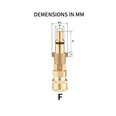 Adapter kõrgsurvepesumasinale Kiirühendus 1/4" pihustuspüstoli torujuhtme adapteriga 1/4" kiirpistik Karcheri jaoks