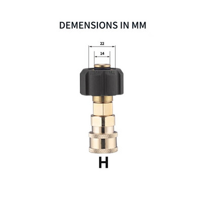 Adapter kõrgsurvepesumasinale Kiirühendus 1/4" pihustuspüstoli torujuhtme adapteriga 1/4" kiirpistik Karcheri jaoks