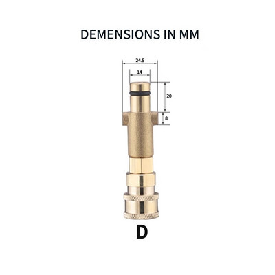Adapter kõrgsurvepesumasinale Kiirühendus 1/4" pihustuspüstoli torujuhtme adapteriga 1/4" kiirpistik Karcheri jaoks