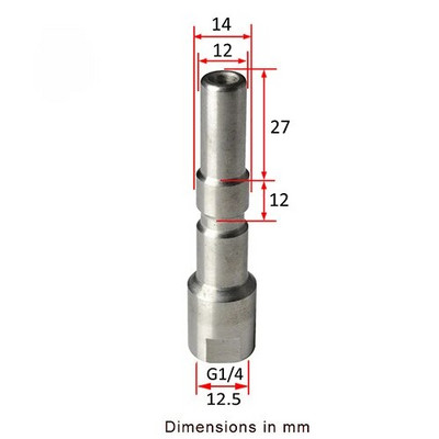 Autopesula kiirkinnitusega pistikühendus Nilfisk Alto KEW IPC Portotecnica vahtotsaga püstoli adapteri ühenduspesa G1/4 keermega
