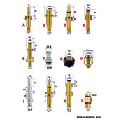 Düüsiadapter koos G 1/4 isase kinnituskeermega vahupüstoli toruliitmikule Karcher Bosch AR Blue Lavor Elitech Nilfisk