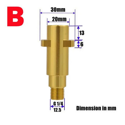 Düüsiadapter koos G 1/4 isase kinnituskeermega vahupüstoli toruliitmikule Karcher Bosch AR Blue Lavor Elitech Nilfisk