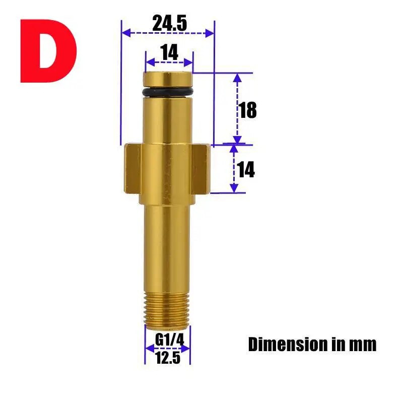 Προσαρμογέας ακροφυσίου με αρσενικό σπείρωμα προσαρμογής G 1/4 για συνδετήρα λόγχης αφρού πιστολιού Karcher Bosch AR Blue Lavor Elitech Nilfisk