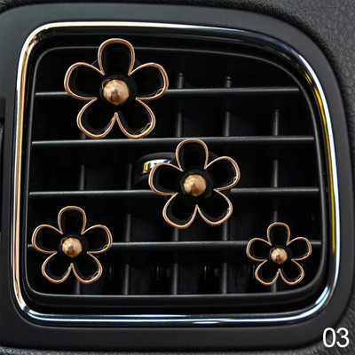 4 tk / komplekt auto väljalaskeava ventilatsiooniava parfüümi klambrid auto õhuvärskendaja konditsioneer aroomiteraapia väike karikakra sisekujundustarvikud