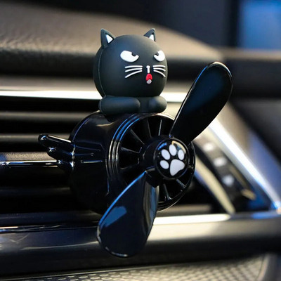 Automašīnas gaisa atsvaidzinātājs aromterapijas pilots Rotējošais dzenskrūves gaisa izvads Smaržas aromāts Kaķu suņu pīles Haskija Pilot Auto Decoration