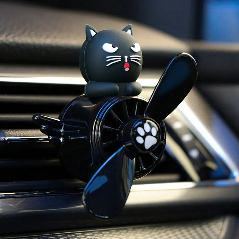 Automašīnas gaisa atsvaidzinātājs aromterapijas pilots Rotējošais dzenskrūves gaisa izvads Smaržas aromāts Kaķu suņu pīles Haskija Pilot Auto Decoration