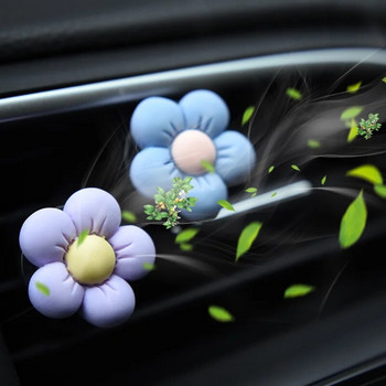Χαριτωμένο λουλούδι Aromatherapy Διακόσμηση εξόδου αέρα αυτοκινήτου Κλιπ άρωμα Αποσμητικό αέρα Πολύχρωμο Flora Decor Αξεσουάρ αυτοκινήτου