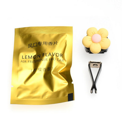 Χαριτωμένο λουλούδι Aromatherapy Διακόσμηση εξόδου αέρα αυτοκινήτου Κλιπ άρωμα Αποσμητικό αέρα Πολύχρωμο Flora Decor Αξεσουάρ αυτοκινήτου