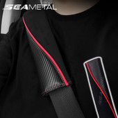 SEAMETAL automašīnas drošības jostas plecu pārklāji zamšādas oglekļa šķiedras auto drošības jostas plecu polstera aizsargs automašīnas plecu spilvena aksesuārs