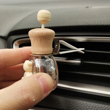 Άρωμα αυτοκινήτου Άδειο γυάλινο μπουκάλι Χαριτωμένο μπουκάλι αποσμητικό αέρα αυτοκινήτου Κλιπ αρώματος Έξοδος αεραγωγού Αρωματοθεραπεία Αιθέρια έλαια