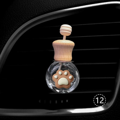 Automašīnas aromāts tukša stikla pudele jauks automašīnas gaisa atsvaidzinātāja pudele smaržu klipsis gaisa ventilācijas atvere aromterapijas ēterisko eļļu difuzors