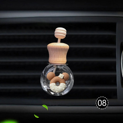 Automašīnas aromāts tukša stikla pudele jauks automašīnas gaisa atsvaidzinātāja pudele smaržu klipsis gaisa ventilācijas atvere aromterapijas ēterisko eļļu difuzors
