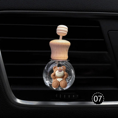 Automašīnas aromāts tukša stikla pudele jauks automašīnas gaisa atsvaidzinātāja pudele smaržu klipsis gaisa ventilācijas atvere aromterapijas ēterisko eļļu difuzors