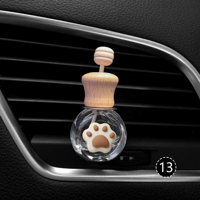 Automašīnas aromāts tukša stikla pudele jauks automašīnas gaisa atsvaidzinātāja pudele smaržu klipsis gaisa ventilācijas atvere aromterapijas ēterisko eļļu difuzors