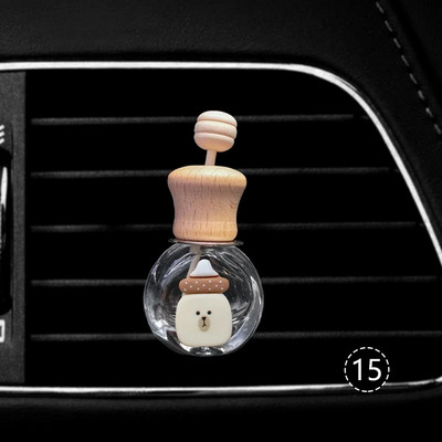 Automašīnas aromāts tukša stikla pudele jauks automašīnas gaisa atsvaidzinātāja pudele smaržu klipsis gaisa ventilācijas atvere aromterapijas ēterisko eļļu difuzors