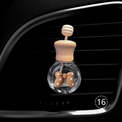 Automašīnas aromāts tukša stikla pudele jauks automašīnas gaisa atsvaidzinātāja pudele smaržu klipsis gaisa ventilācijas atvere aromterapijas ēterisko eļļu difuzors