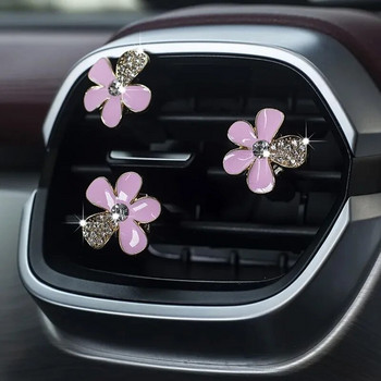 Освежител за въздух за кола Дифузер Талисмани Интериорен декор на автомобила Планински кристал Диамант Кристално цвете Изход за въздух за кола Парфюм Щипка Аксесоари