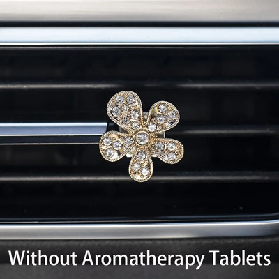 Automašīnas gaisa atsvaidzinātāja difuzora piekariņi Automašīnas salona dekors Rhinestone Diamond Crystal Ziedi Automašīnas Gaisa izplūdes atvere Smaržas Klipu piederumi