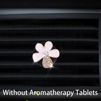 Automašīnas gaisa atsvaidzinātāja difuzora piekariņi Automašīnas salona dekors Rhinestone Diamond Crystal Ziedi Automašīnas Gaisa izplūdes atvere Smaržas Klipu piederumi