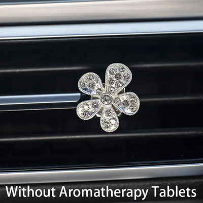 Automašīnas gaisa atsvaidzinātāja difuzora piekariņi Automašīnas salona dekors Rhinestone Diamond Crystal Ziedi Automašīnas Gaisa izplūdes atvere Smaržas Klipu piederumi