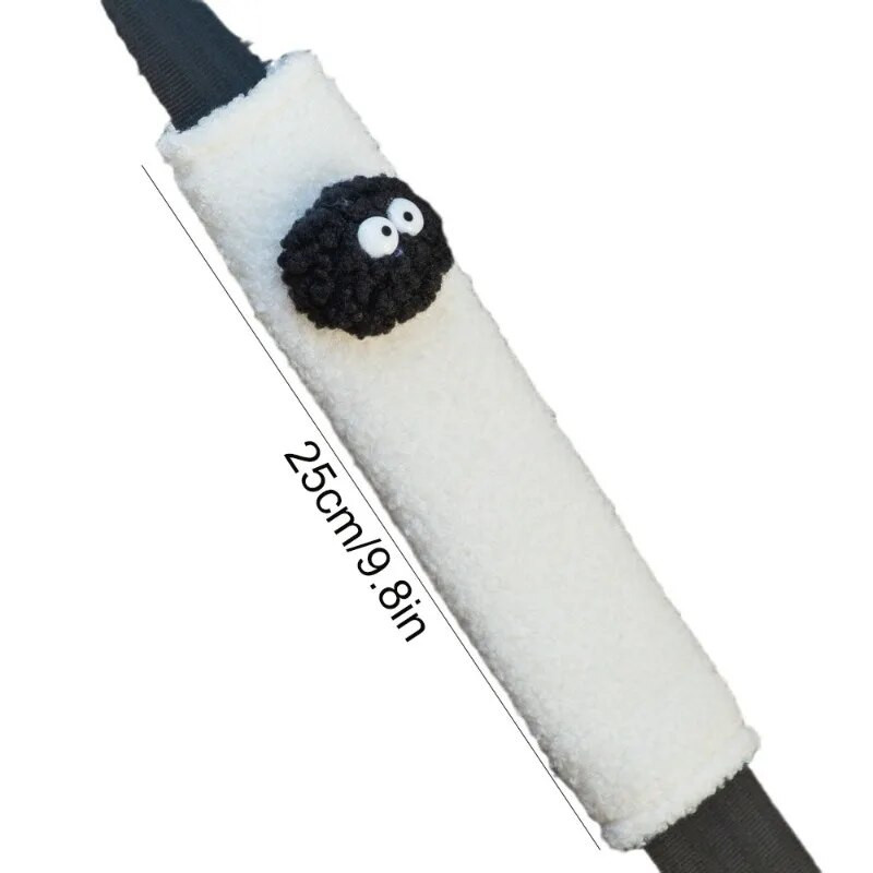 2gab Black Spirit Pad automašīnas drošības jostas maza salona apdares aizsardzība karikatūra radošā apdrošināšanas segums automašīnu aksesuāri